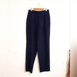Lauren Ralph Lauren Classic Navy Blue Wool Trousers